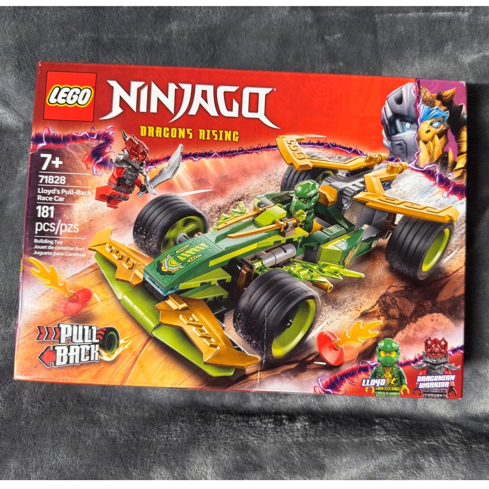 LEGO Ninjago 71828 Lloyds Pull-Back Race Car Dragons Rising 181 Pcs New Box Wear
